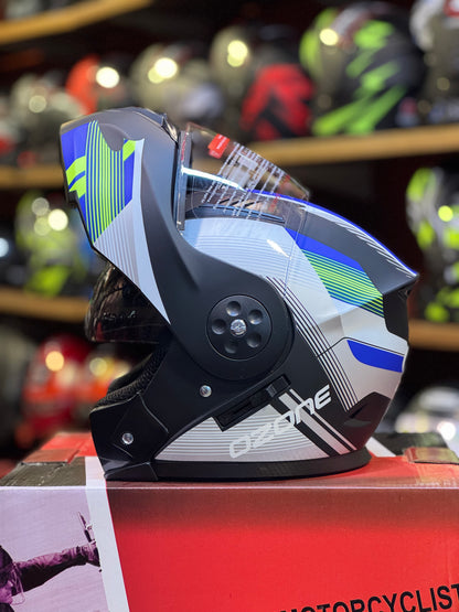 Ozone Flip up Helmet Duel Vios & washable padding unbreakable