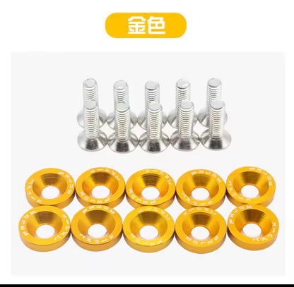JDM Style Dress Up Aluminum Nuts 10pcs nuts cover For motorcycle China imported