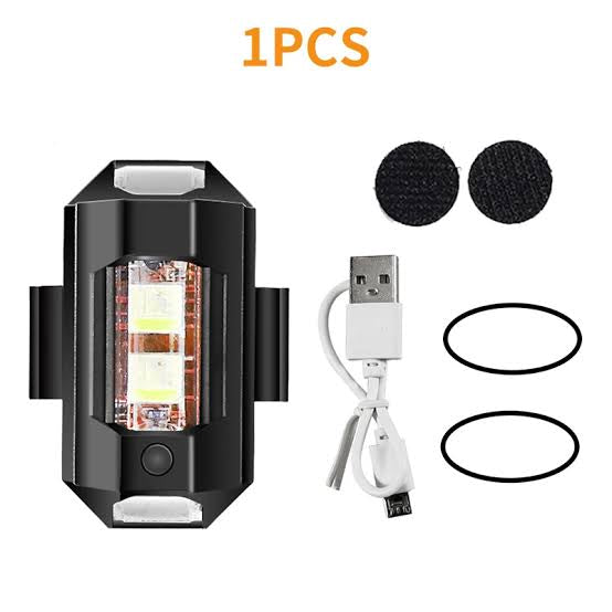 7 COLORS AIRCRAFT STROBE LIGHT USB CHARGING LED Lights Lightweight For helmet