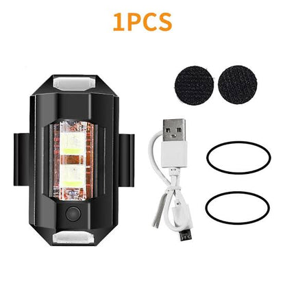 7 COLORS AIRCRAFT STROBE LIGHT USB CHARGING LED Lights Lightweight For helmet