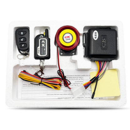 Motorcycle Two 2 Way Security Alarm System Anti-theft Remote Control Waterproof Kit with Vibration Remote