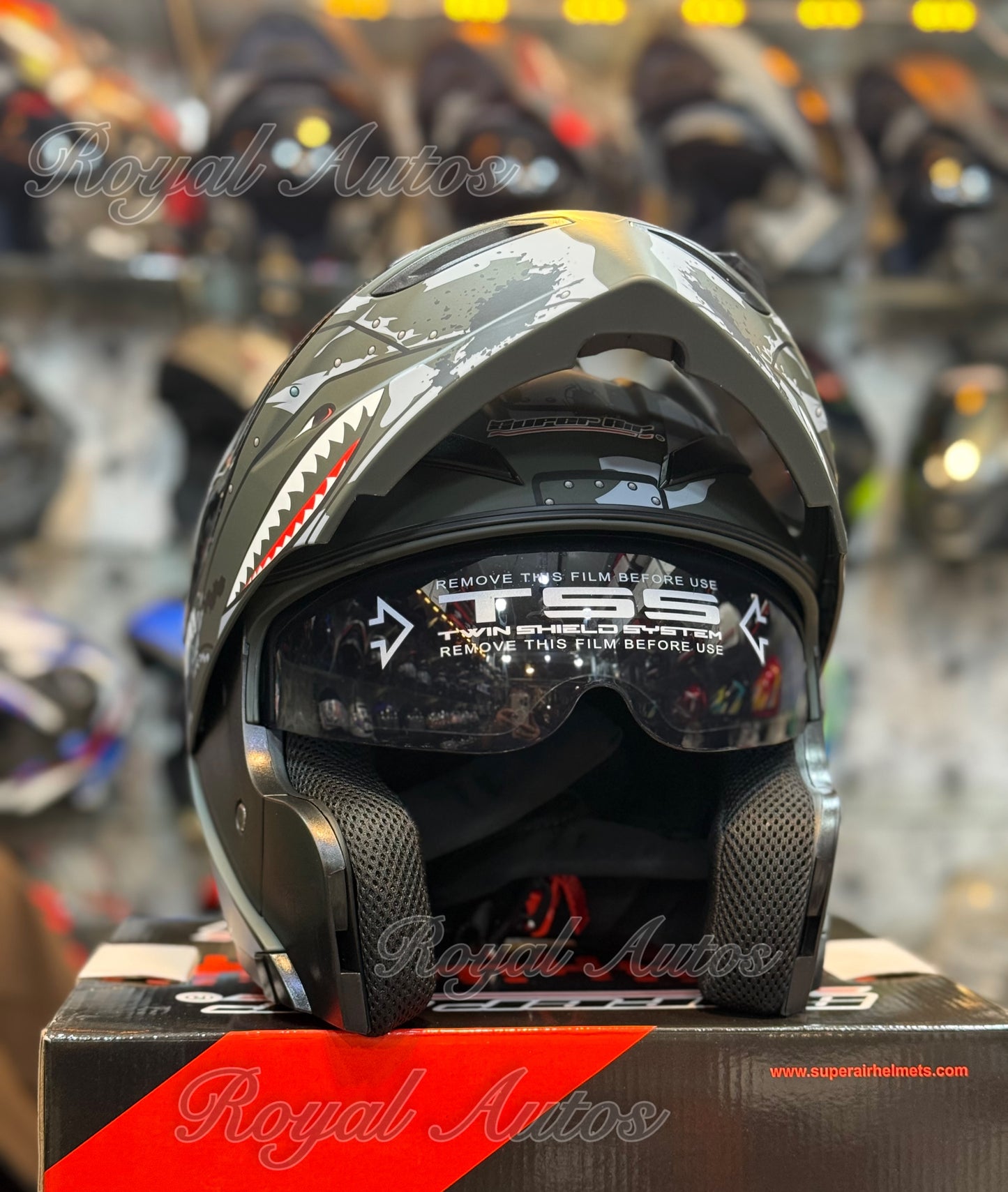 SuperAir 902 Helmet smart shape with Spoiler DOT certified Helmet SP902