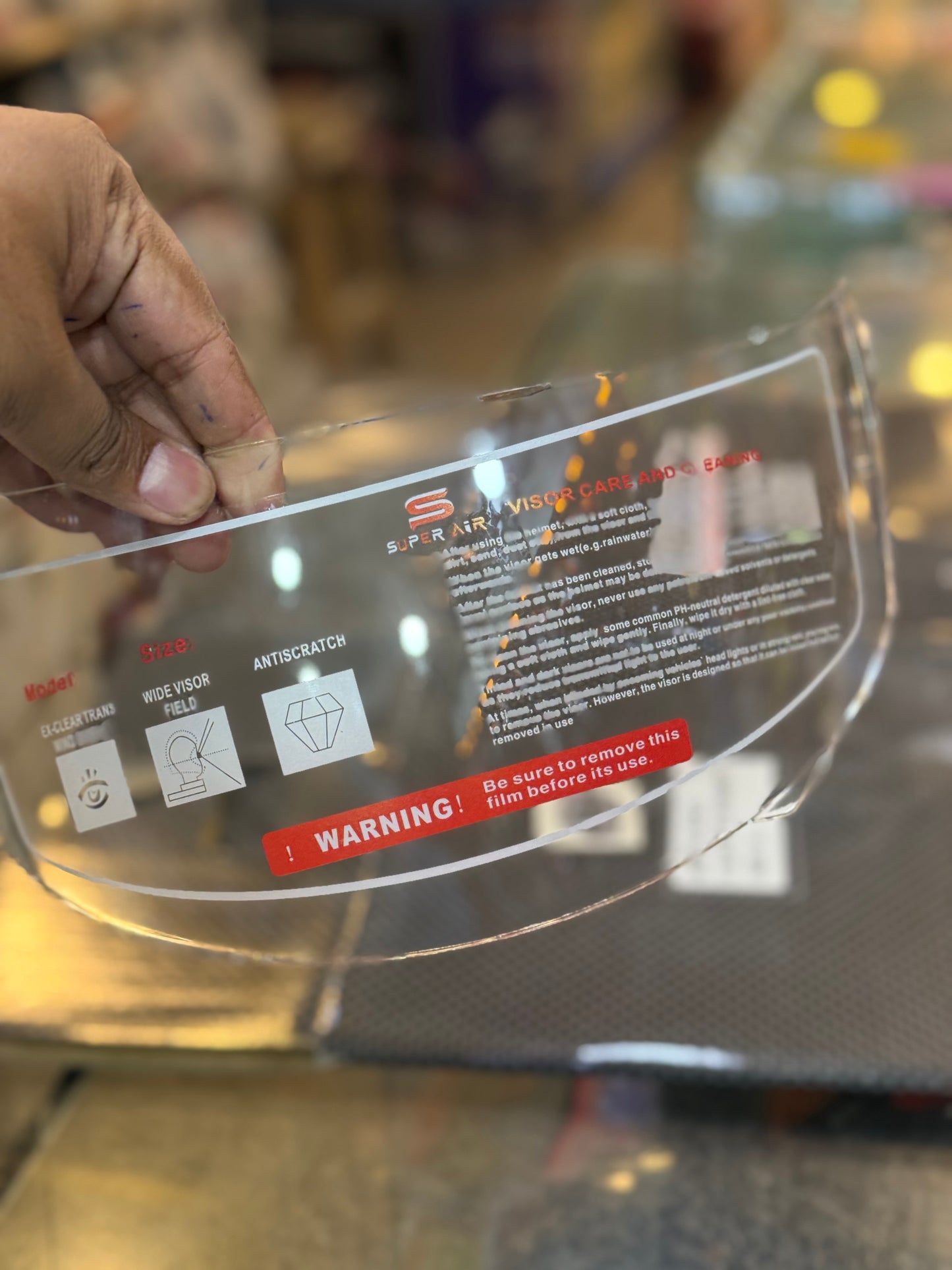 Visor Superair 913 & superair 914 Vector 260 Transparent visor
