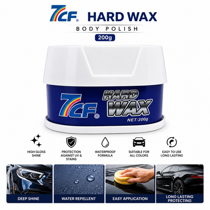 7CF Hard Wax Body Polish 200g – Premium Car Polish Wax | High Gloss, Water Repellent & Paint Protection