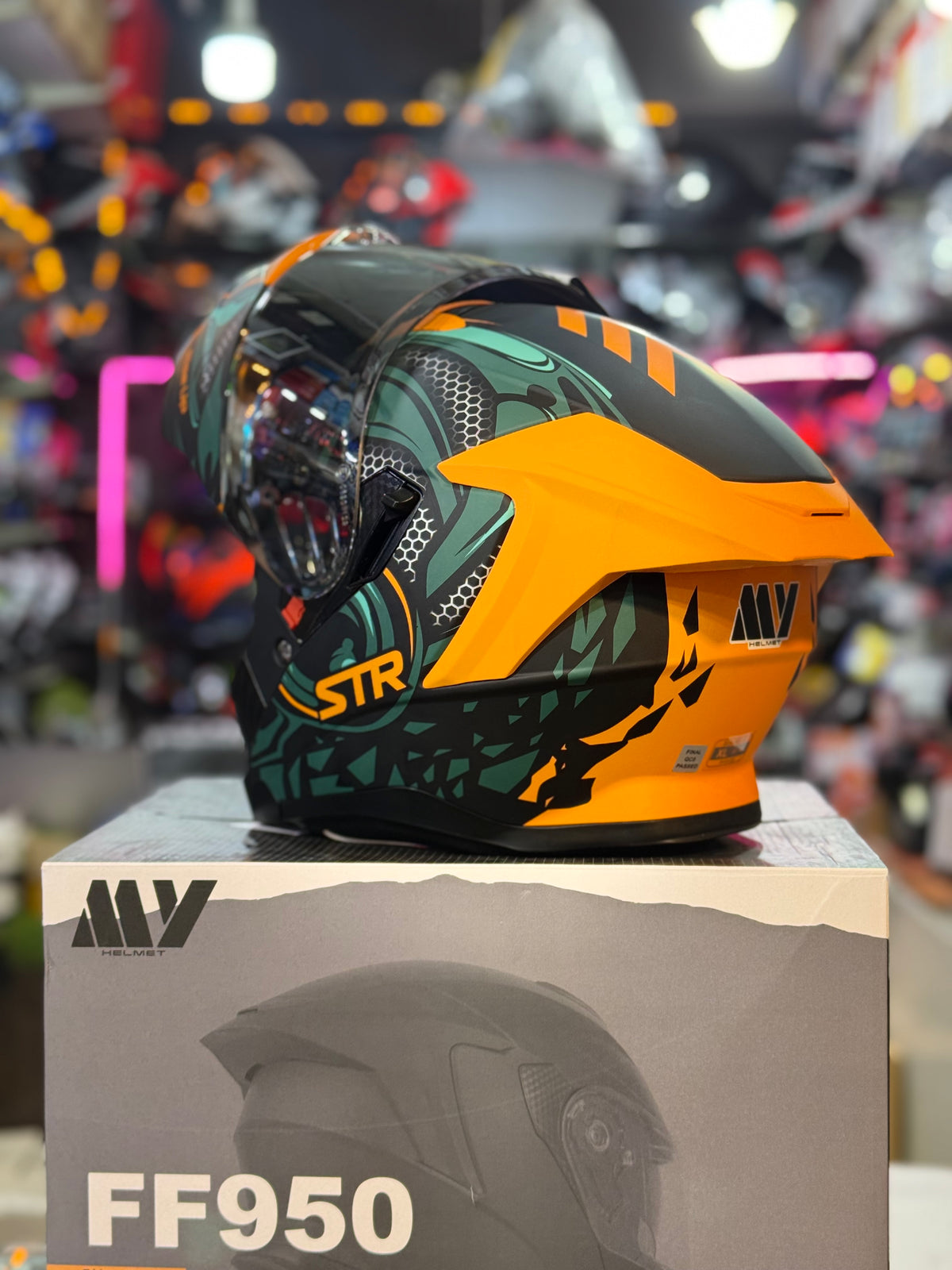 MY HELMET FF 950 ECE 22.06 Certified Full-Face Motorcycle Helmet with Dual Visor