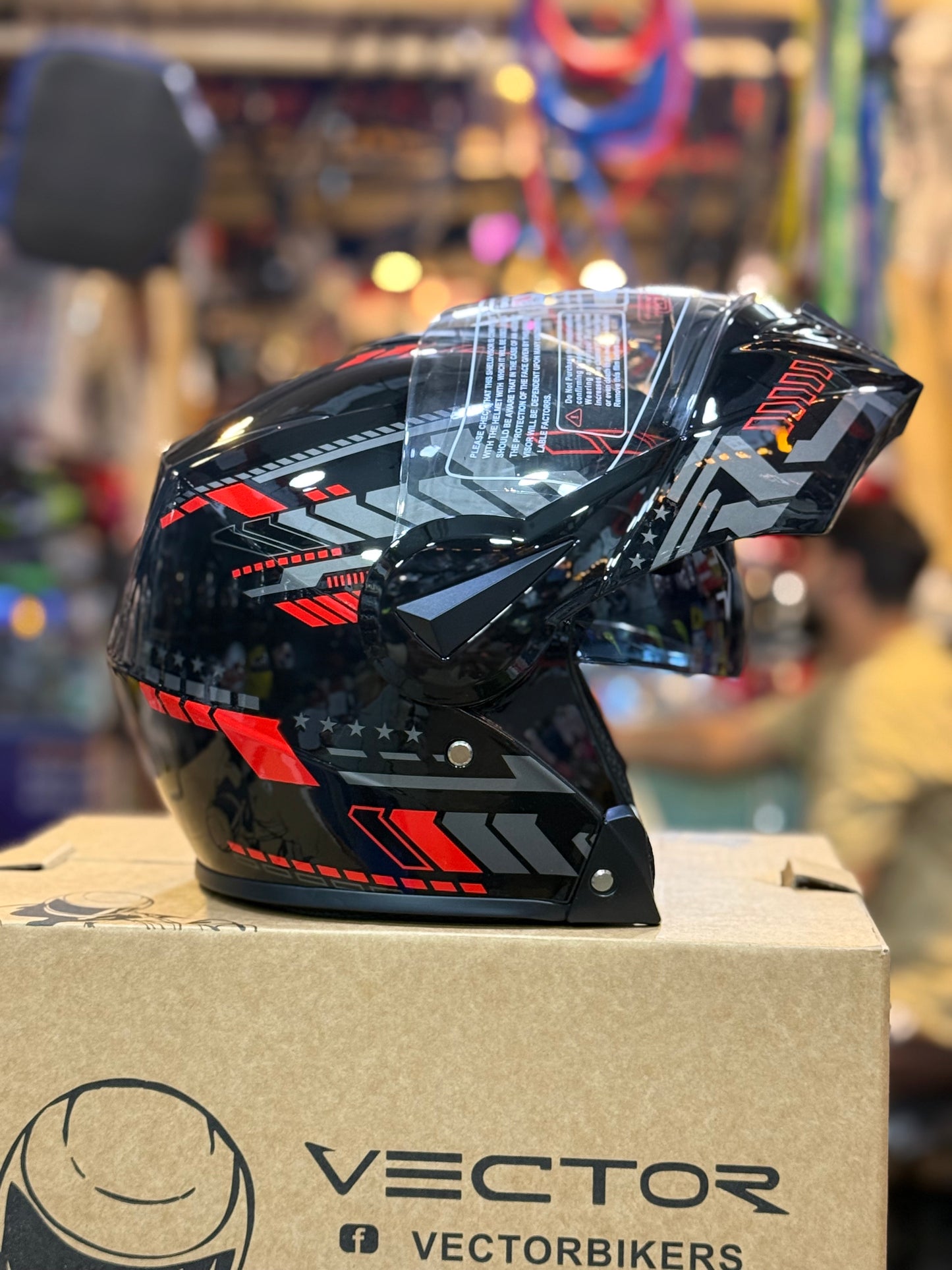 Qike DOt certified Flip up Helmet Motorcycle Helmet , Duel Visor washable padding