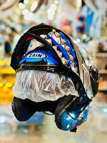 Zain Flip up Helmet Duel visor with  washable padding