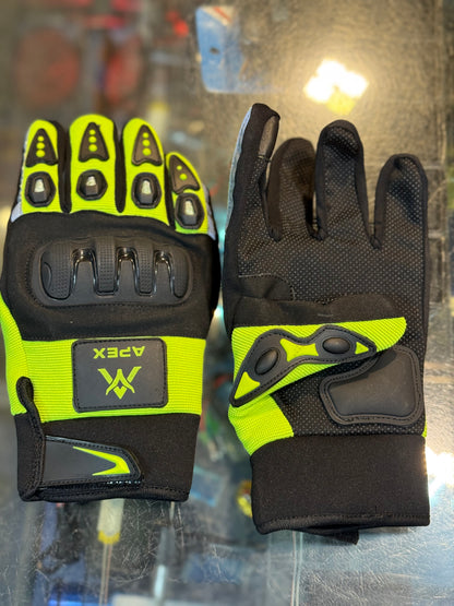 Apex Safety Gloves Strong Grip , Touch mobile sensor ,  2 Reflector glow in night & washable