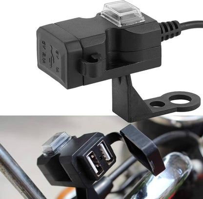 Mobile Charger MC07 – 2 Charging Port 1A & 2.1A – Handle & Mirror Mount – On/Off Button & LED