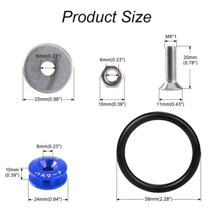 4 pice Chin Cover Fancy Nuts Bolt For Motorcycle ( chaina Imported)