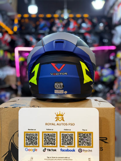 Vector 265 with Polarise Visor  DOT certified Helmet Modular helmet