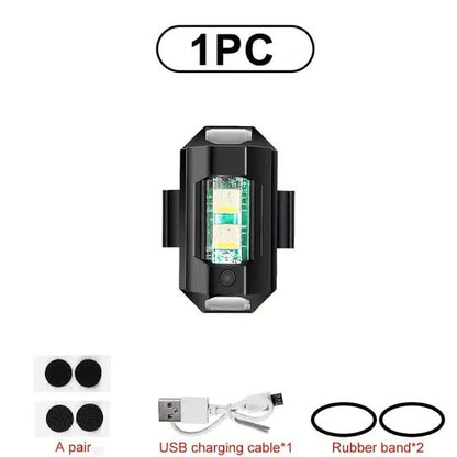 7 COLORS AIRCRAFT STROBE LIGHT USB CHARGING LED Lights Lightweight For helmet
