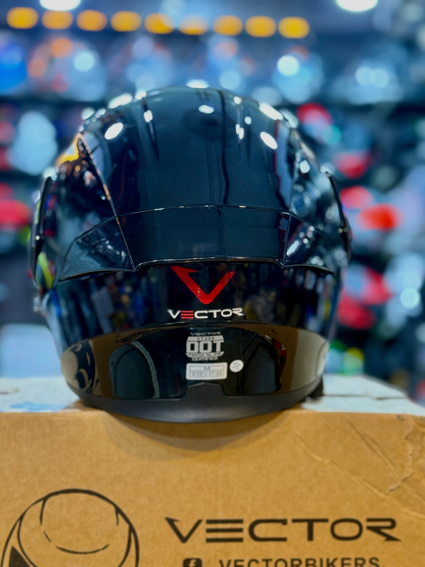 Vector 254 Prime Gloss Black  with Polarise Visor  DOT certified Helmet Modular helmet