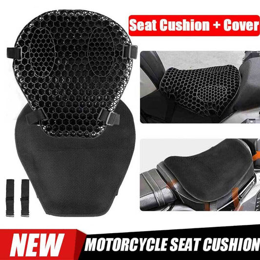 Universal Motorcycle Seat Cushion Cover Comfort Gel Pillow Pad Pressure Relief