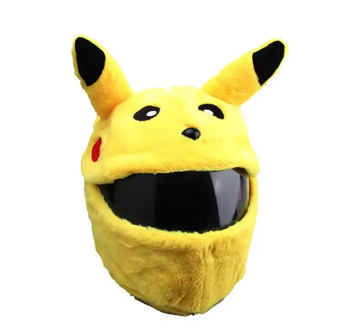 New Pikachu Stitch Helmet Cover Suitable For Motorbike Full Face Helmet Modular Helmet Plush Protective Cover Halloween Decora
(Helmet Not Included)
