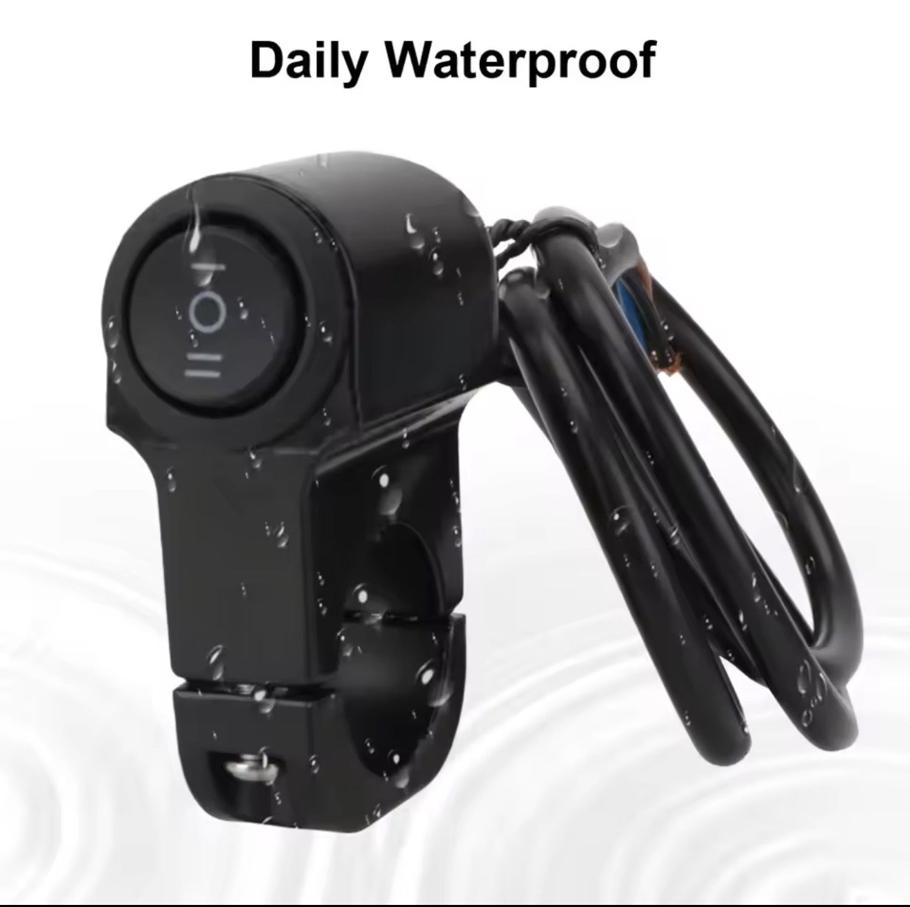 3-Way Motorcycle Switch | Aluminum Alloy & Waterproof | Universal 12V Handlebar Mount | Fog Light Control