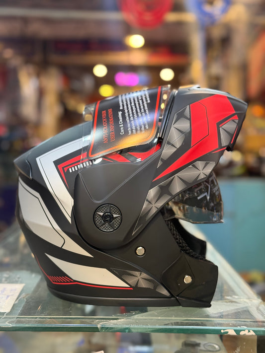 Flip up helmet Duel visor washable Padds nonreflection visor