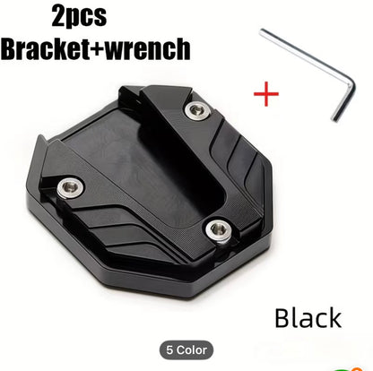 Aluminum Alloy Motorcycle Bike side stand Extender Foot Side Stand Extension Foot Pad Support Plate Motorbike Accessories
