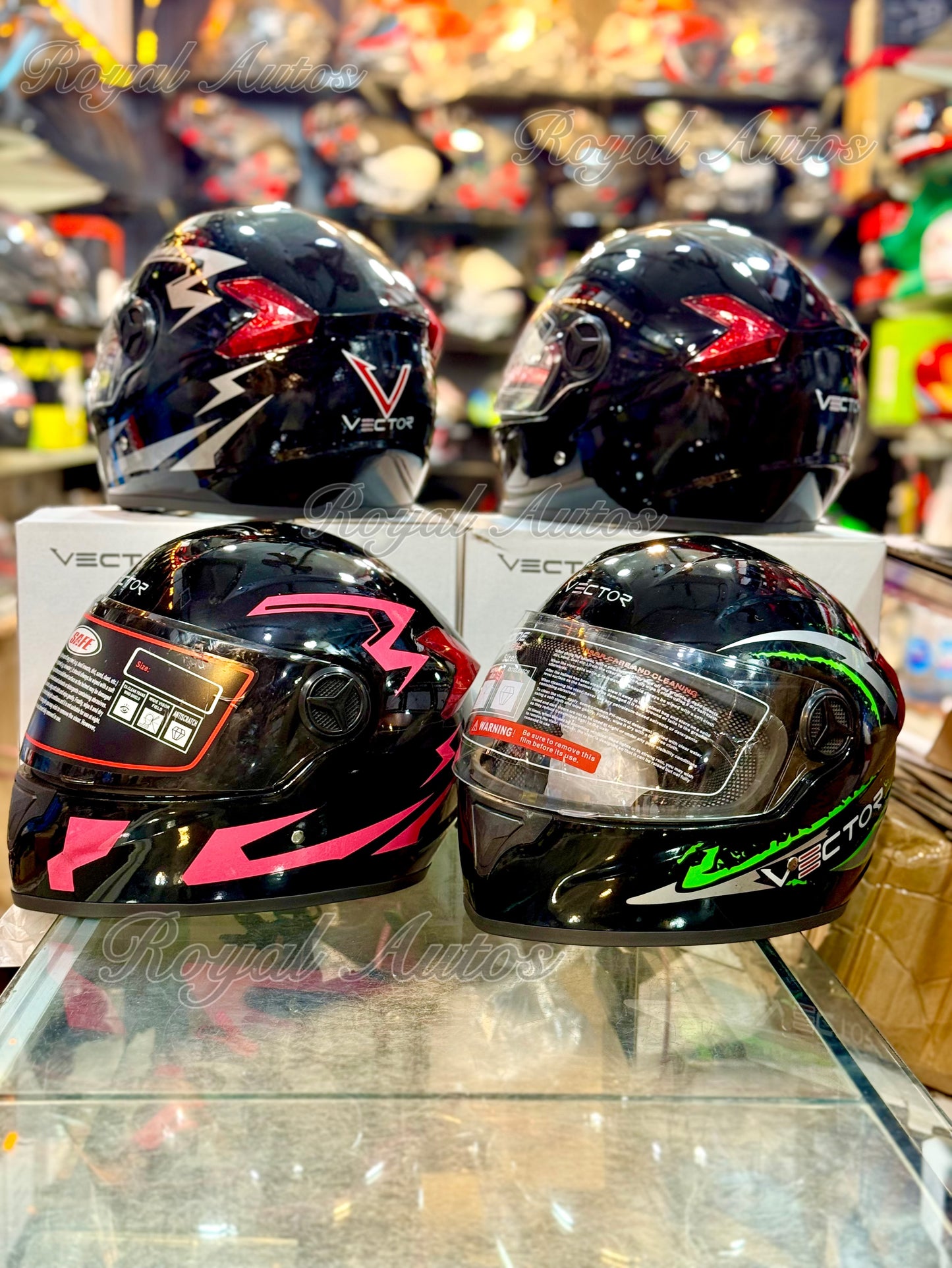 Vector Double light Large Helmet