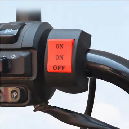 LED Headlight Switches Far Near Three Line Motorcycle Handlebar Switch Button Driving Light Switch Motorbike Switch Button