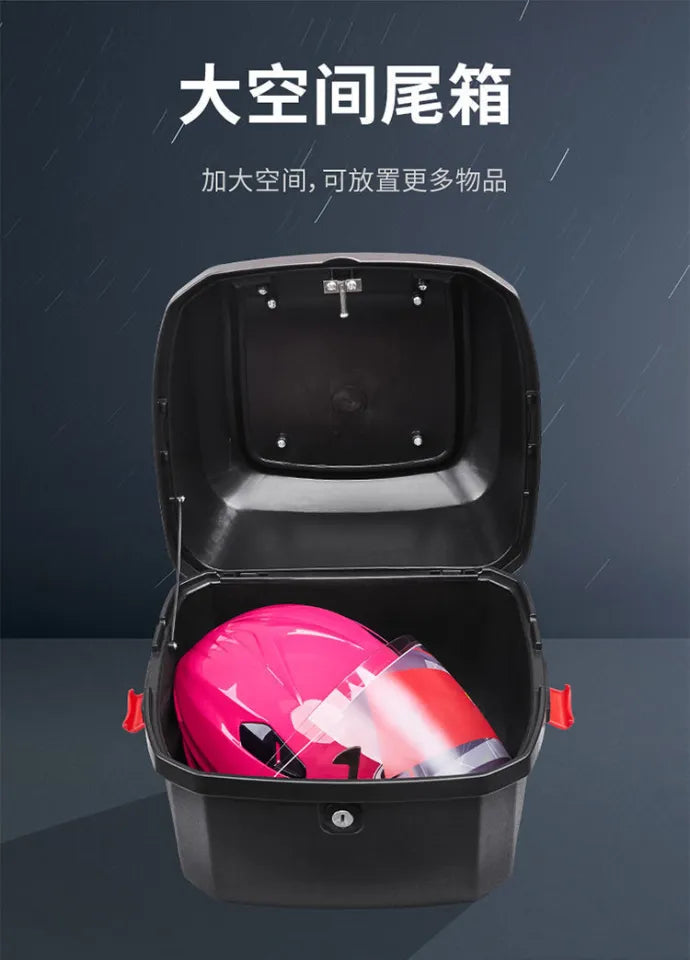 Tail Box TB14 – Small 22 Liter Top Rear Luggage Trunk – Reflector – ABS Plastic – Motorcycle