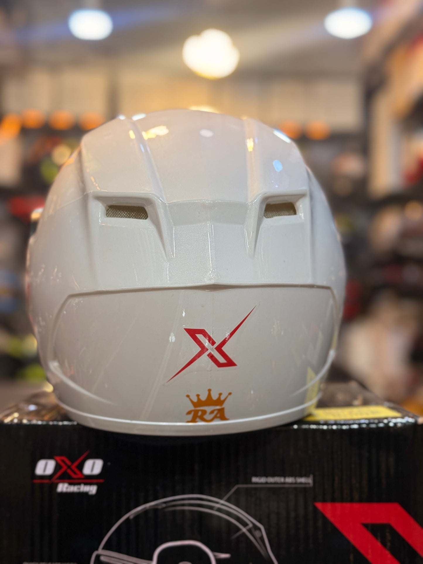 Oxo  Full face Helmet large size top quality unbreakable & Non reflection PC visor