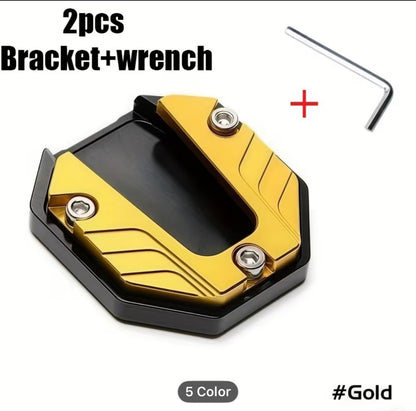 Aluminum Alloy Motorcycle Bike side stand Extender Foot Side Stand Extension Foot Pad Support Plate Motorbike Accessories