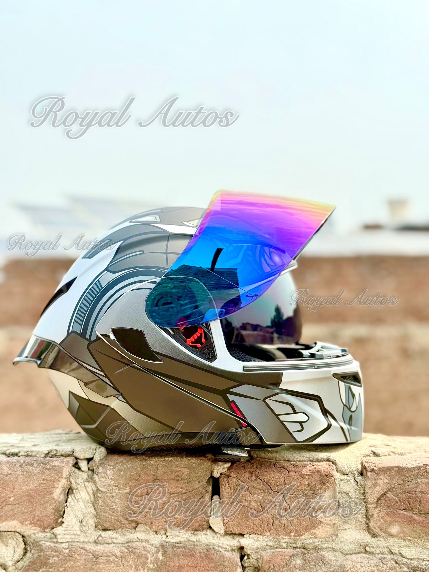 SuperAir 902 Titus Matt Black in multi visor Helmet smart shape with Spoiler DOT certified Helmet SP902