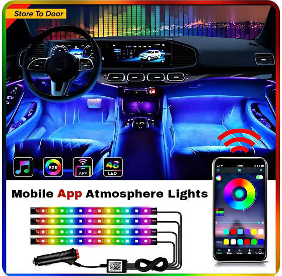 RGB BLUETOOTH FLASHER  NEON STRIP LIGHTS FOR BIKE & CAR