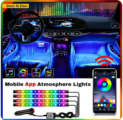 RGB BLUETOOTH FLASHER  NEON STRIP LIGHTS FOR BIKE & CAR