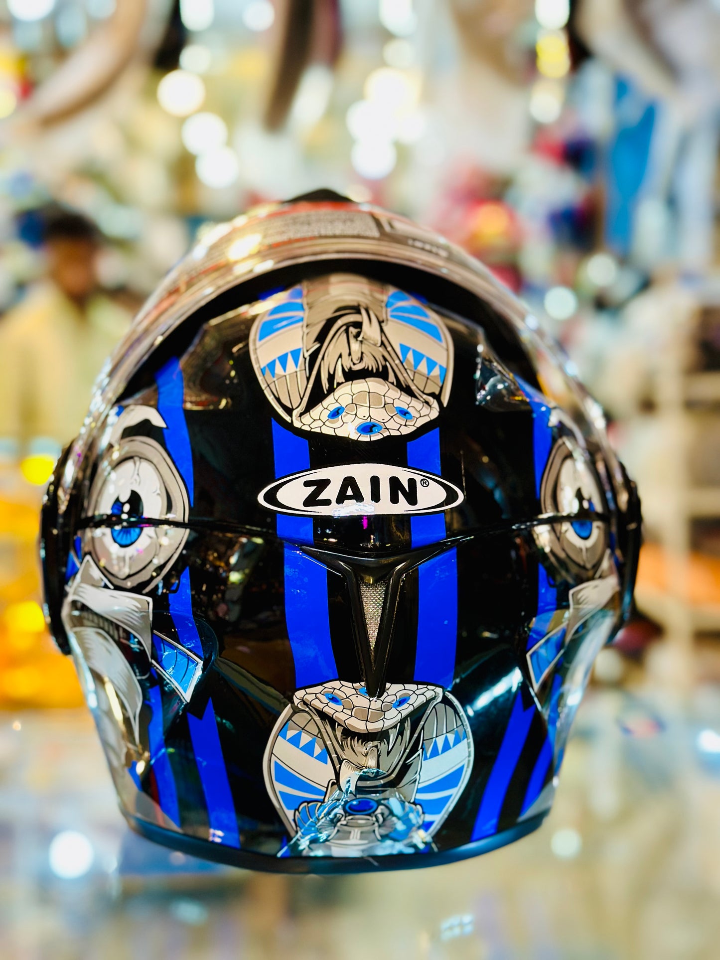 Zain Flip up Helmet Duel visor with  washable padding