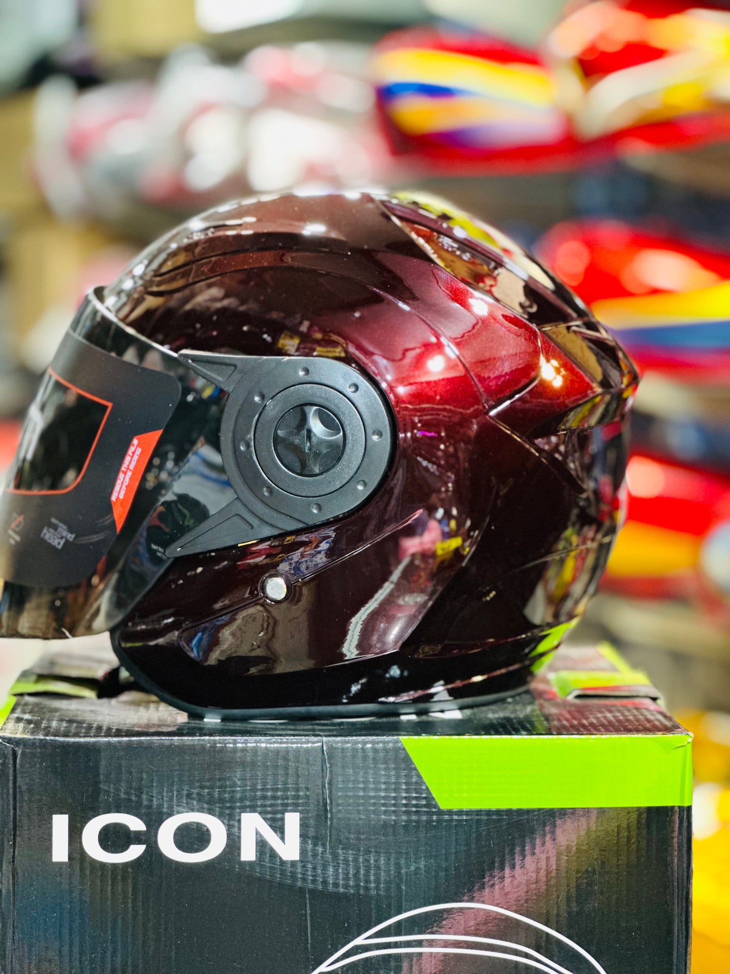 Buraak & iCon half face Helmet (imported ) matt black black