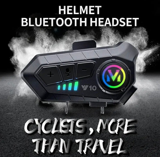 Y10 Motorcycle Helmet Bluetooth Headset 2000Mah Super Long Standby Wireless Hands-free Waterproof Motorbike Earphone