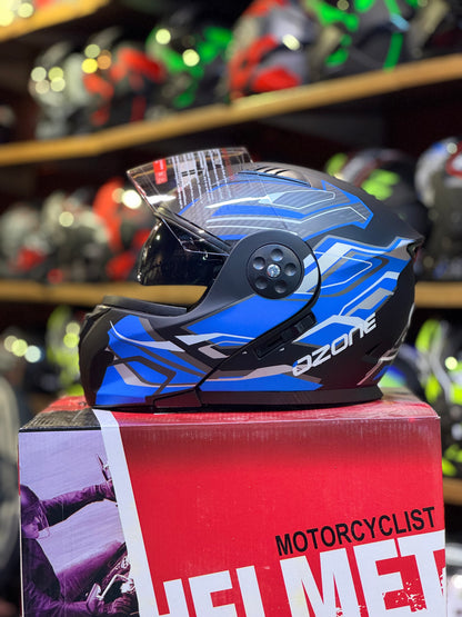 Ozone Flip up Helmet Duel Vios & washable padding unbreakable