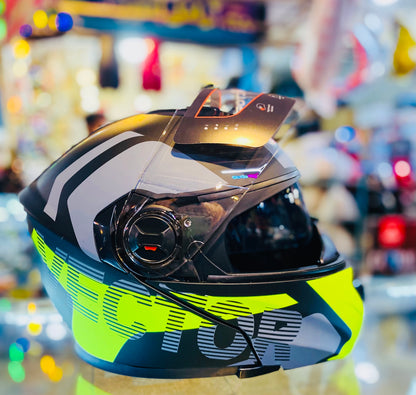 Vector 260 Flip up DOT certified Helmet Duel visor washable padding