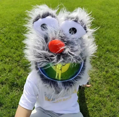 Helmet Cover Horror Plush Rabbit Helmet Cover Halloween Helmet Decoration Fun Rides (Helmet Not Included)
