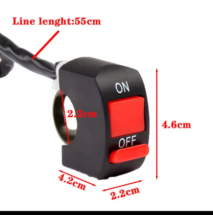 Motorcycle Handlebar Flameout Switch Motorbike ON OFF Button for Moto Bike Headlight Signal Lamp Universal Control Buttton