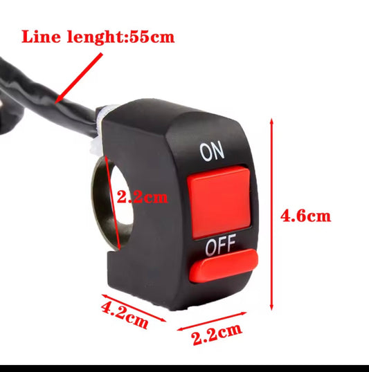 Motorcycle Handlebar Flameout Switch Motorbike ON OFF Button for Moto Bike Headlight Signal Lamp Universal Control Buttton