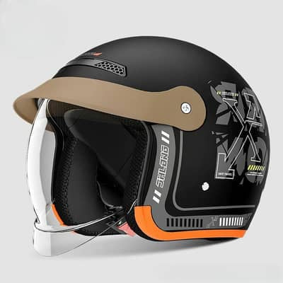 New Integrated Visor Motorcycle Helmet Windproof Unisex Half Helmet Electric Vehicle Helmet Electric Vehicle