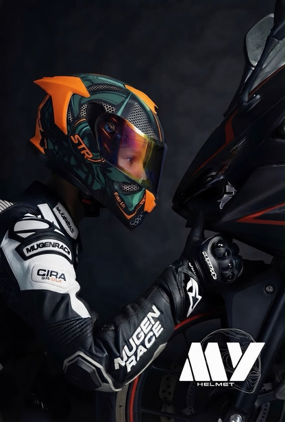 MY HELMET FF 950 ECE 22.06 Certified Full-Face Motorcycle Helmet with Dual Visor