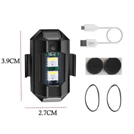 7 COLORS AIRCRAFT STROBE LIGHT USB CHARGING LED Lights Lightweight For helmet
