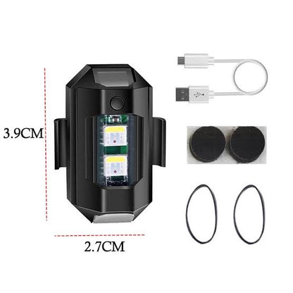 7 COLORS AIRCRAFT STROBE LIGHT USB CHARGING LED Lights Lightweight For helmet