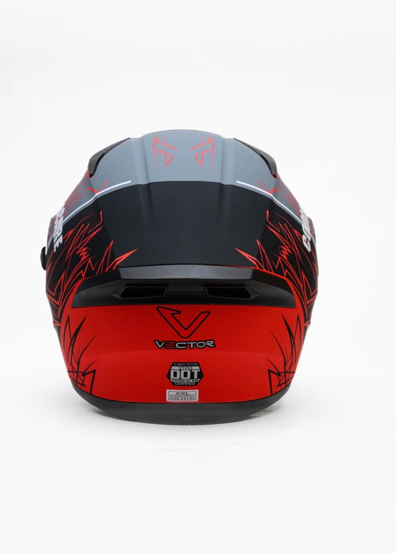 Vector 253 DOT certified Double Glass Full face helmet washable padding & Non reflection visor .