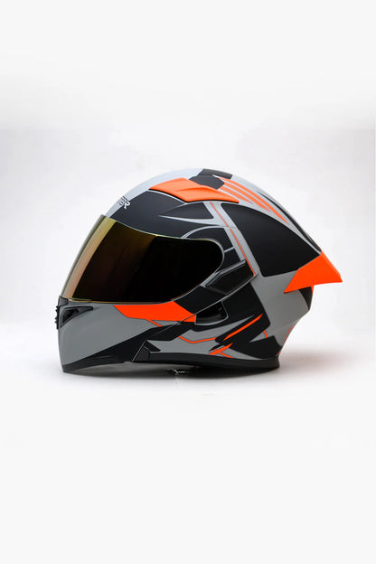 3 in 1 Deal Vector 254 Prime orange with Polarise Visor  DOT certified With Apex safety Gloves & Balaclava Mask  Super Deal for rider