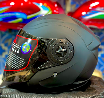 bluetooth motorcycle helmet in pakistan Buraak & iCon half face Helmet (imported ) matt black black – Royal Autos  Fsd