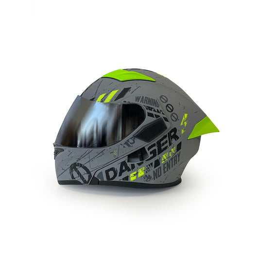 Vector 254 Prime Matt Black Grey with Polarise Visor  DOT certified Helmet Modular helmet