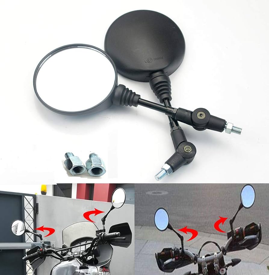 Round Shape Adjustable Vintage Style Side Mirrors