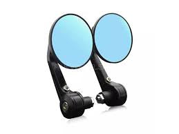 Round Universal Black Motorcycle 7/8″ Bar End Rear Side View Mirrors Cafe Racer Cafe Racer