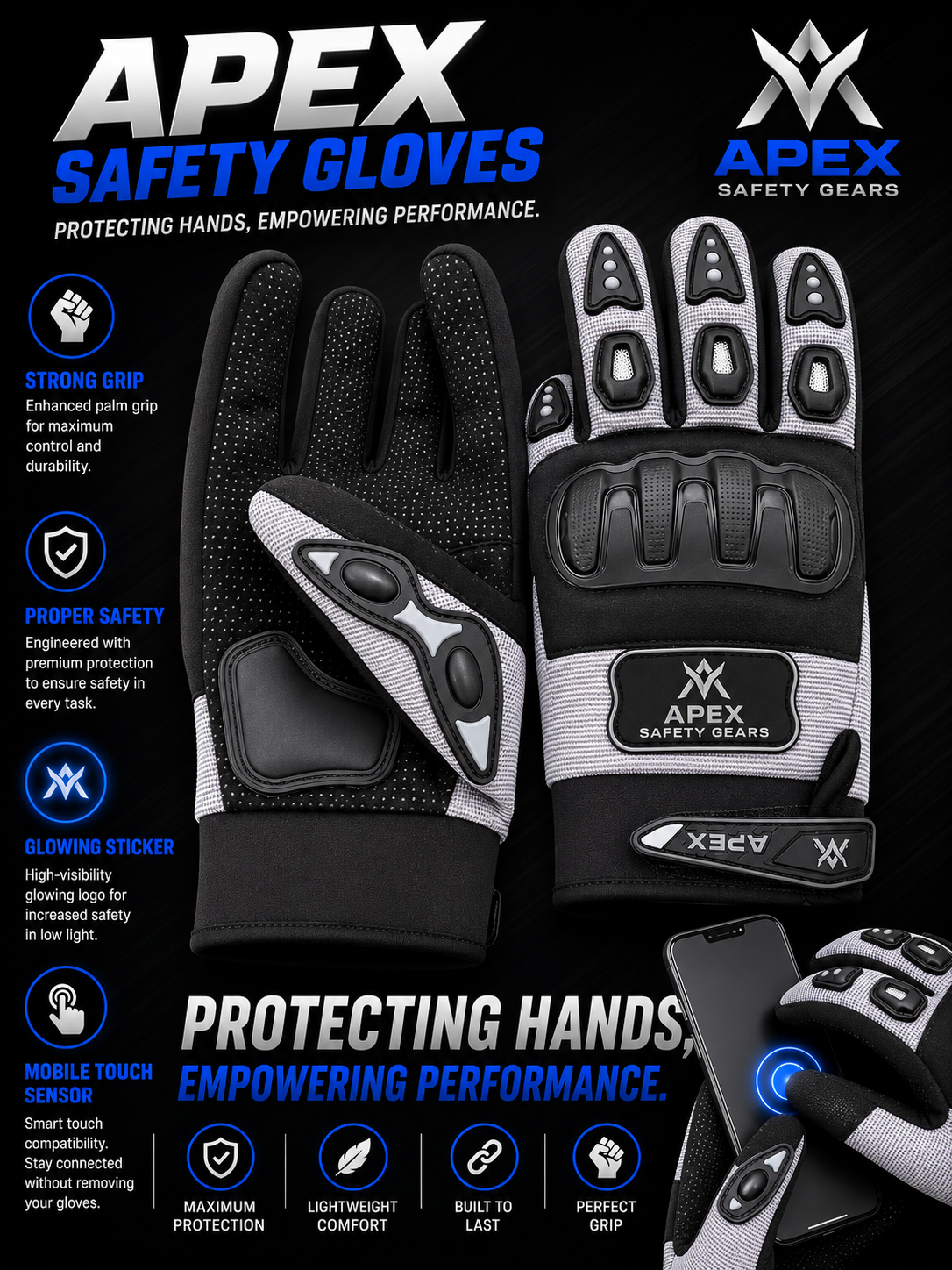 Azadi Deal 🇵🇰Super Air 918 Pro DOT Certified Helmet 6-Piece Azadi Deal – Bluetooth, Apex Gloves & Accessories