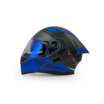 Vector 254 Prime Blue Monster with Polarise Visor  DOT certified Helmet Modular helmet